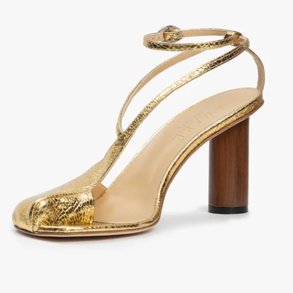 A.W.A.K.E. Mode Christine Shoes in Gold - Picture 3 of 7